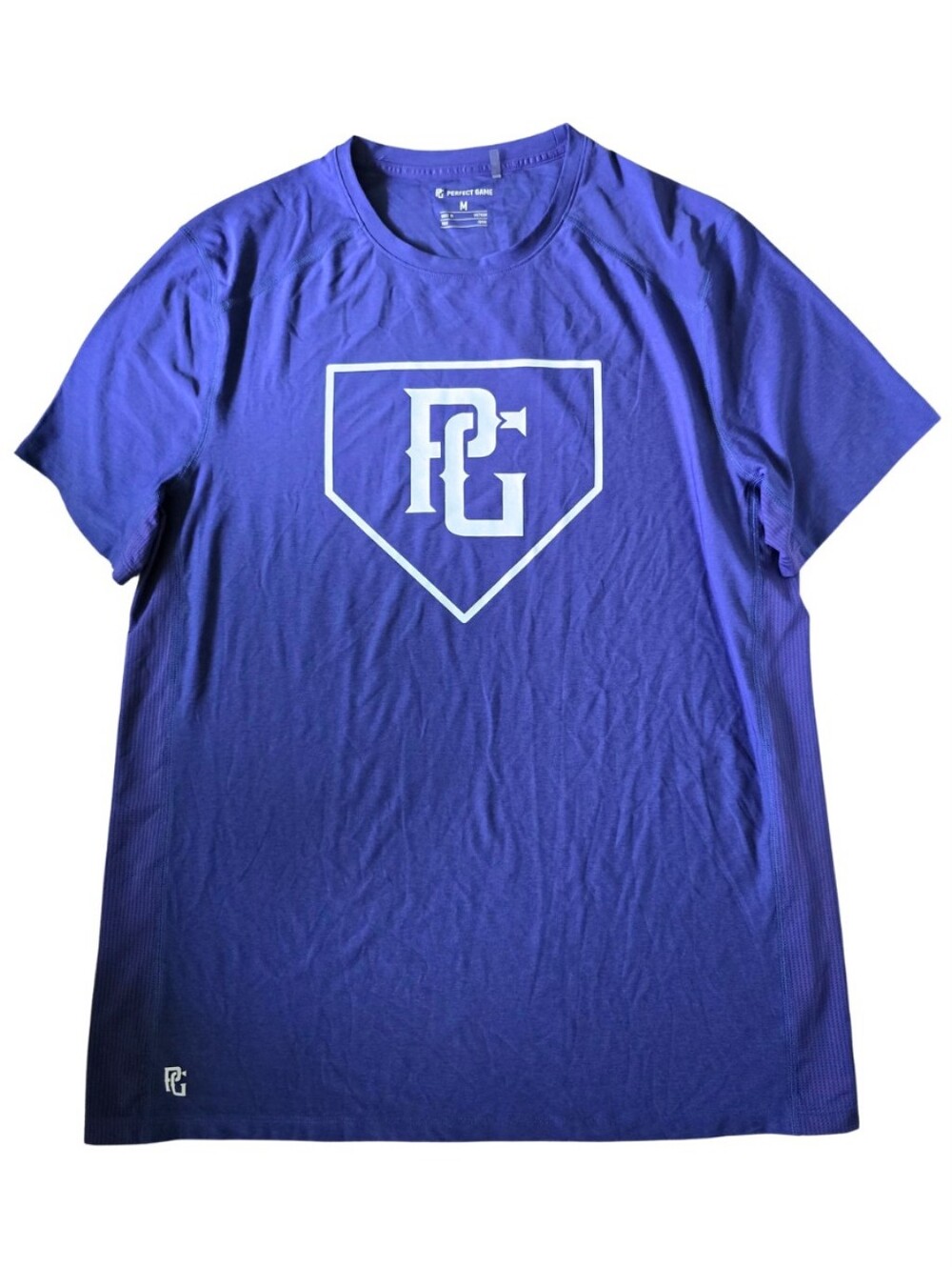 PERFECT GAME Triple Play Short Sleeve Training Tee Purple Men's Medium Active